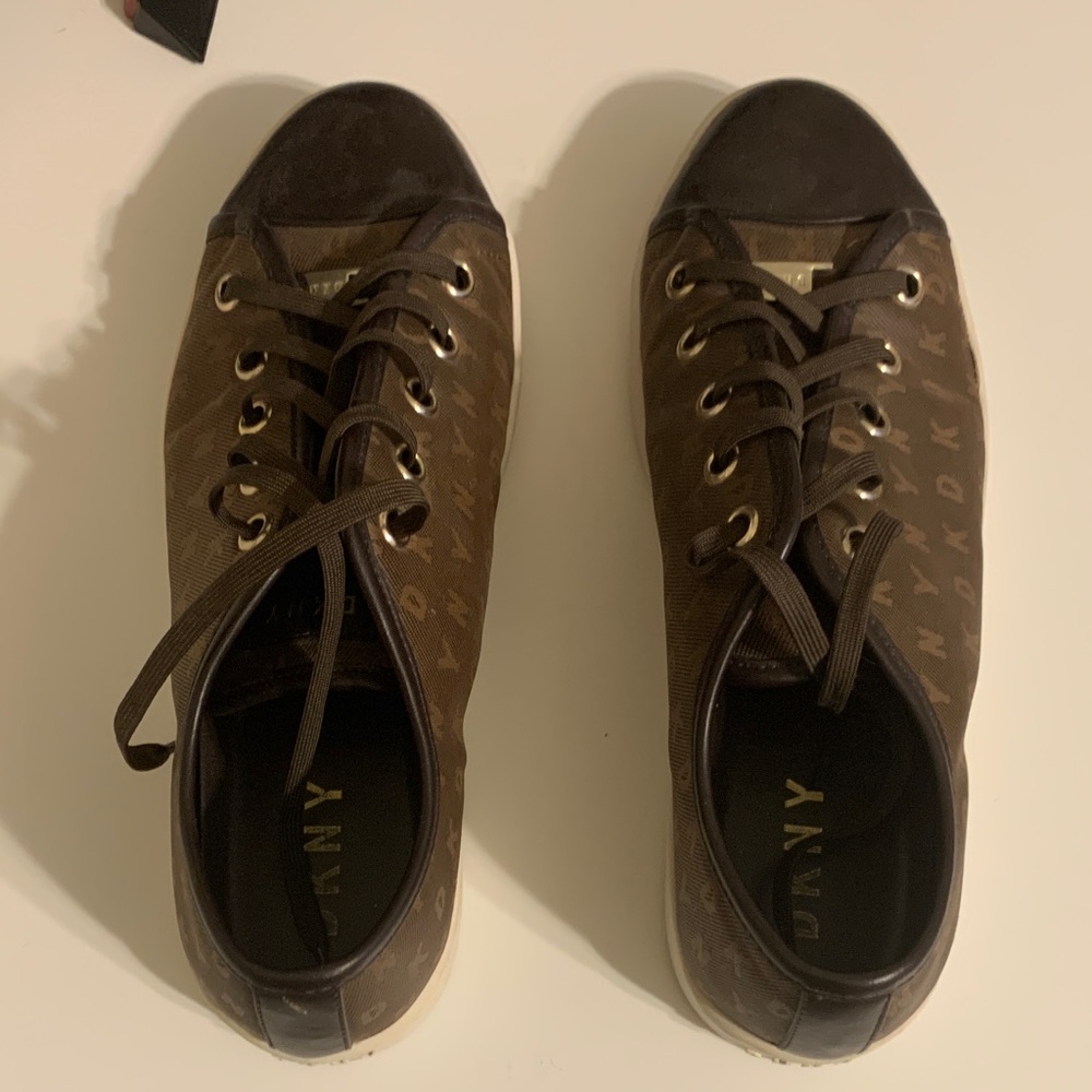 DKNY Women’s Brown and Black Sneakers